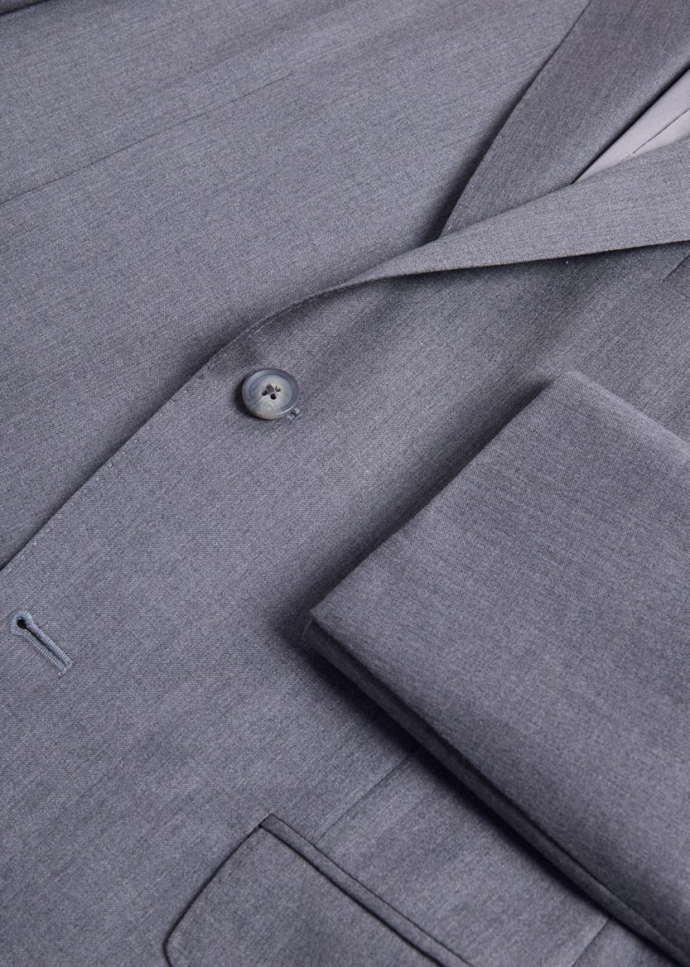 Super 110s Wool Paul Suit - Mid Grey - 42 (Short) - Suit