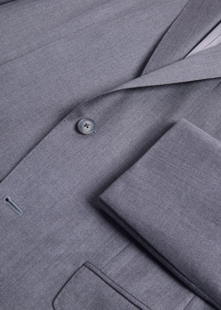 Super 110s Wool Paul Suit - Mid Grey - 42 (Short) - Suit