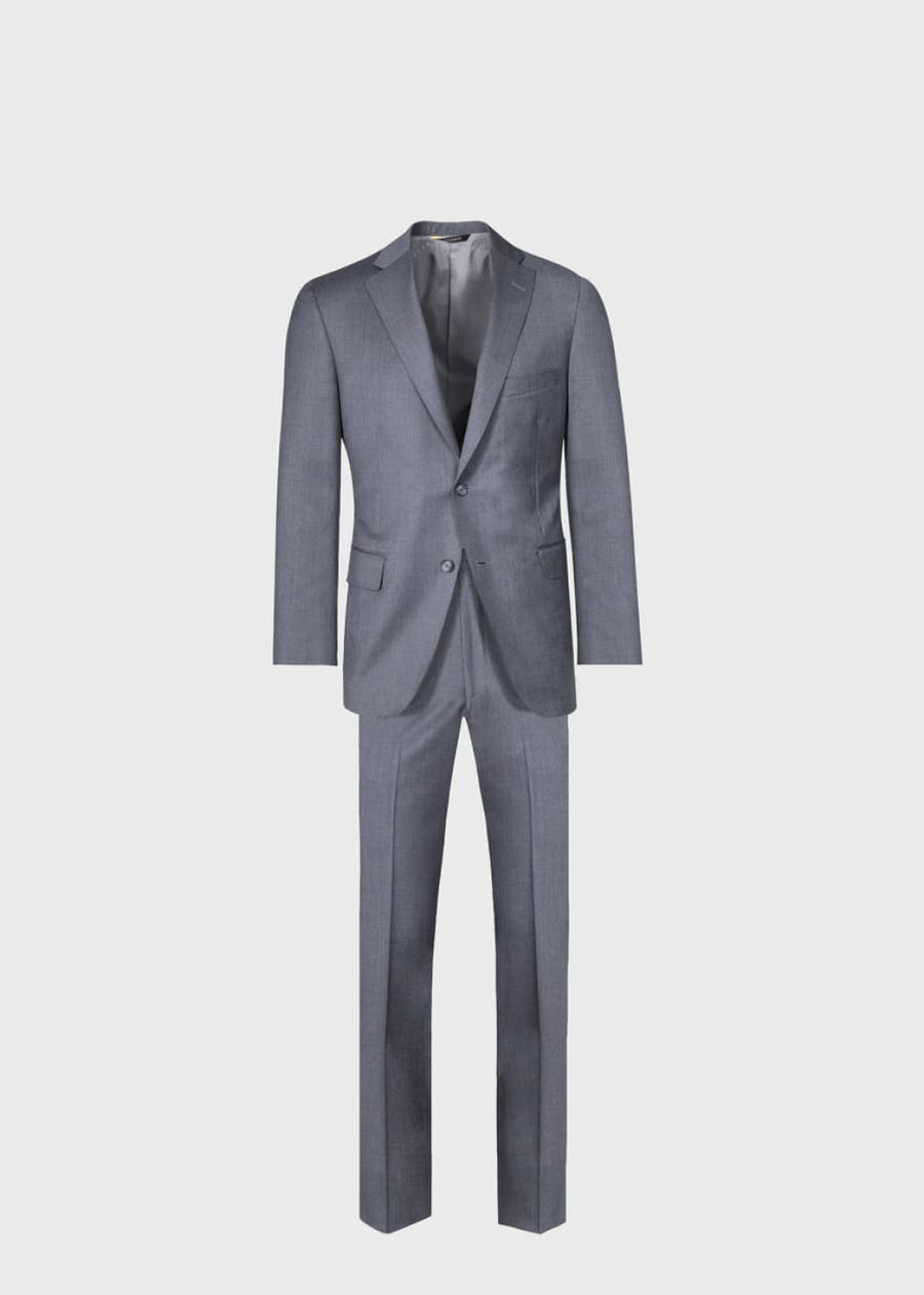 Super 110s Wool Paul Suit - Mid Grey - 42 (Short) - Suit