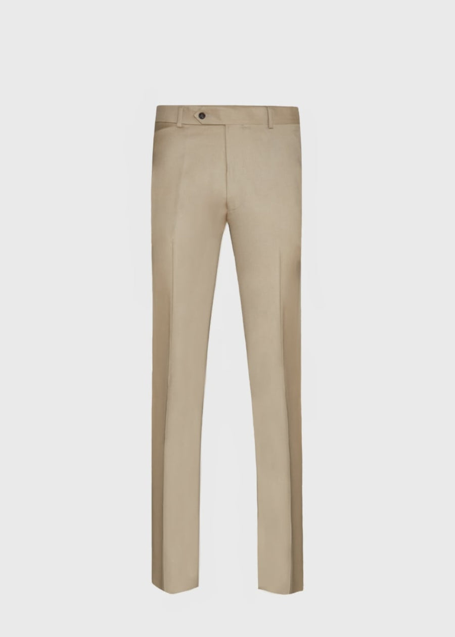 Super 110s Wool Trouser - Tan - 42 - Trouser