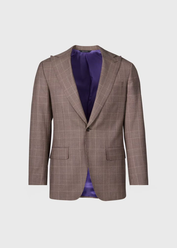 Super 120s Wool Plaid Colman Suit - Solid - 42 (Long) - Suit