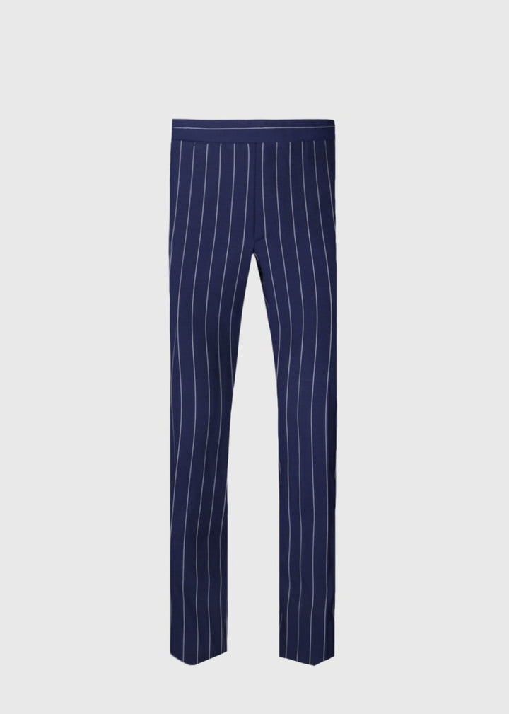 Super 130s Stripe Suit - Blue - Suit