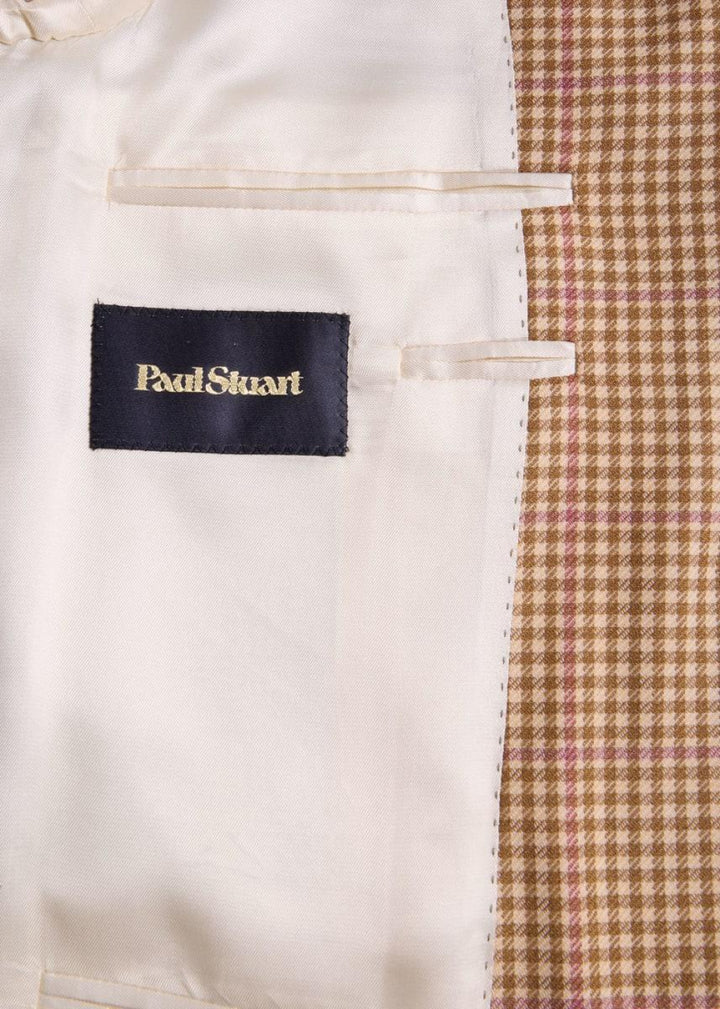 Super 140s Wool Plaid Jacket - Camel - Blazer