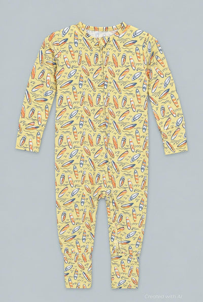 Surfboard Waves Convertible Romper - Sunset Surf - Romper