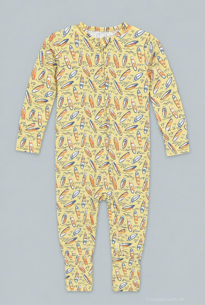 Surfboard Waves Convertible Romper - Sunset Surf - Romper