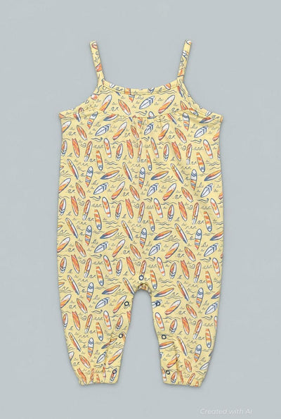 Surfboard Waves Tank Pant Romper - Sunset Surf - Romper