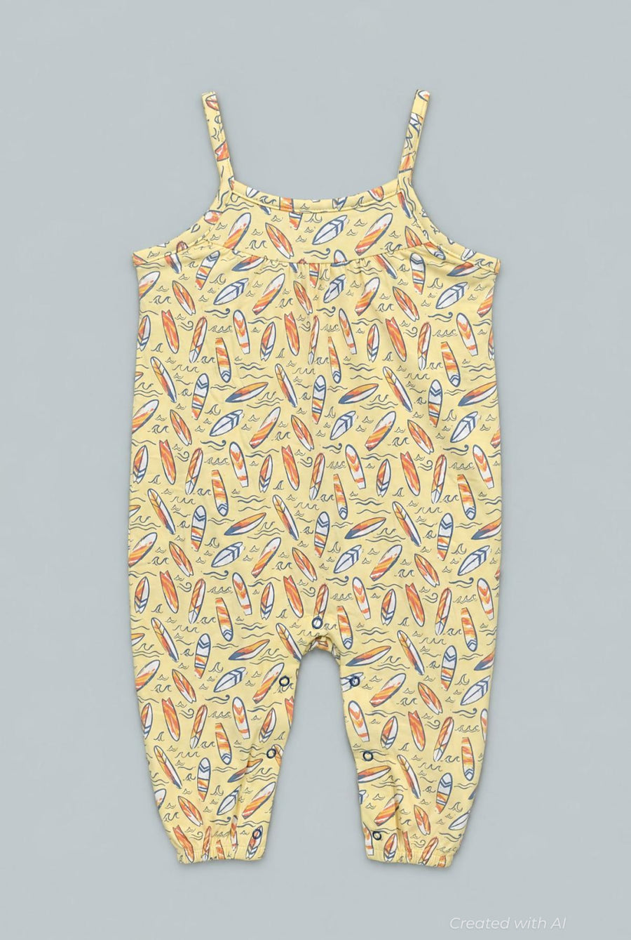 Surfboard Waves Tank Pant Romper - Sunset Surf - Romper