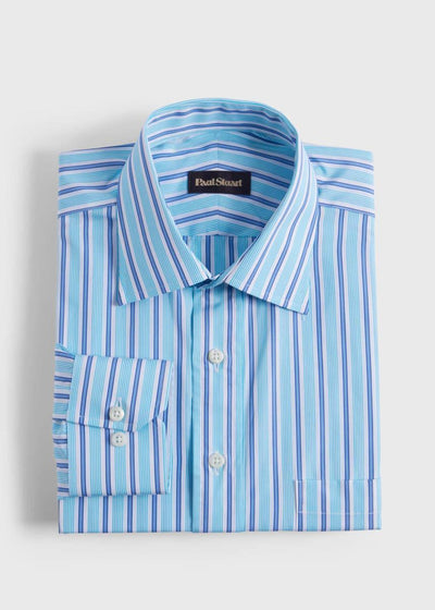 Variegated Stripe Dress Shirt - Light Blue