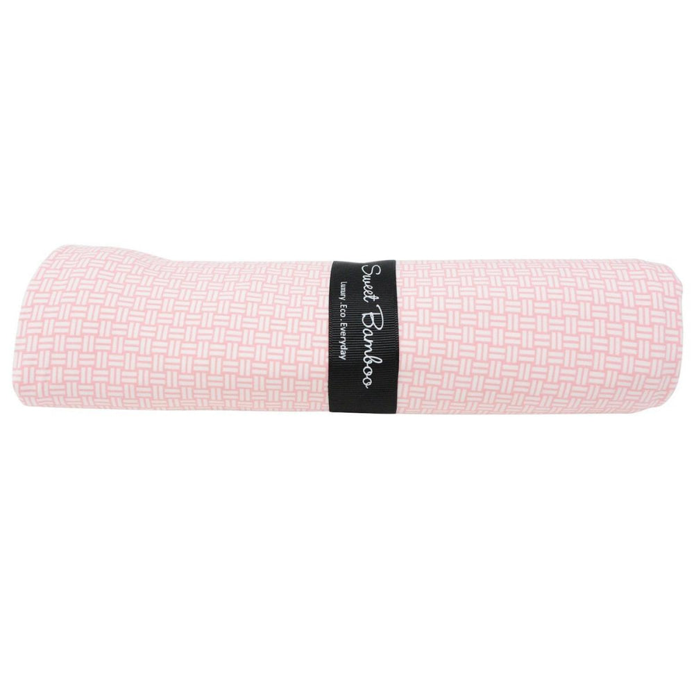 Swaddle - Pink Basketweave - OS - Blanket