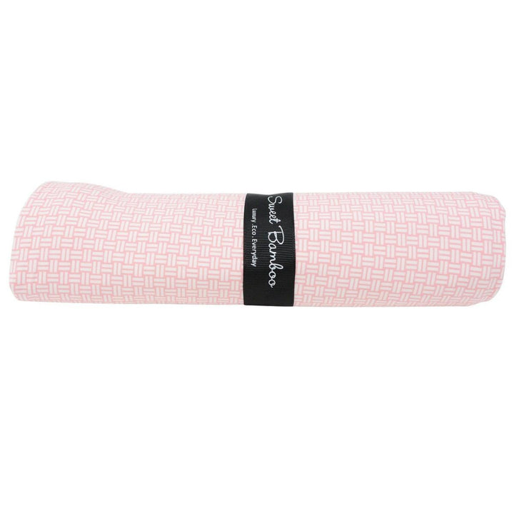 Swaddle - Pink Basketweave - OS - Blanket