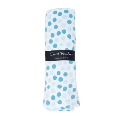 Swaddle - Polka Dot Blue - OS - Blanket