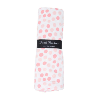 Swaddle - Polka Dot Pink - OS - Blanket