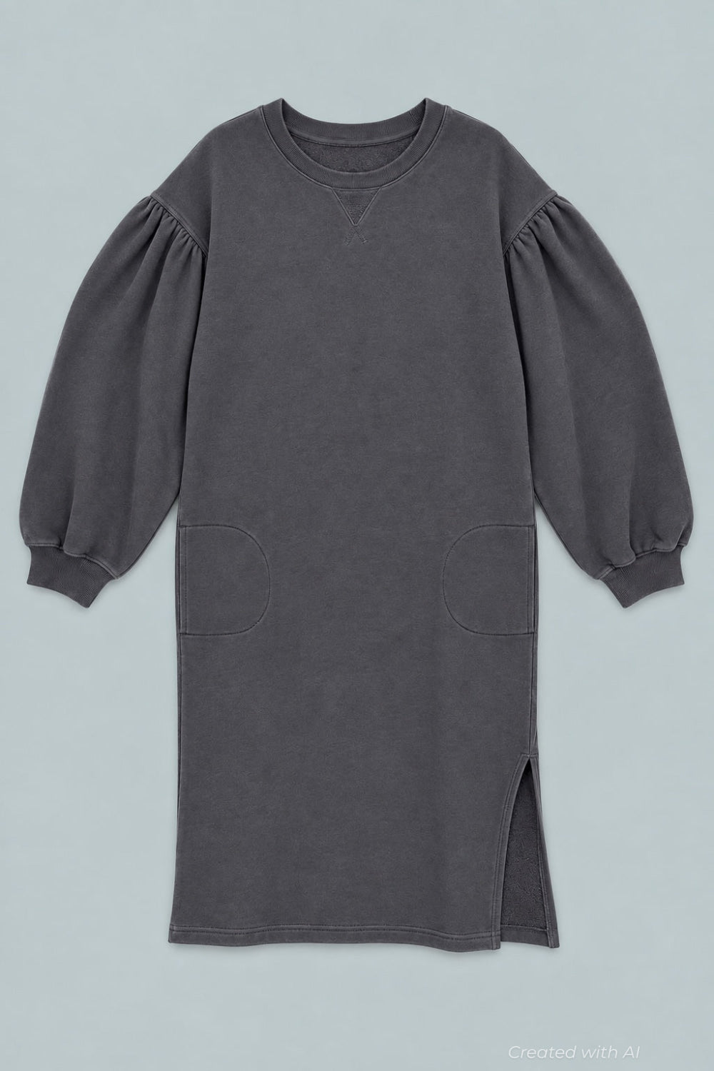 Sweatshirt Dress - Black - Dresses
