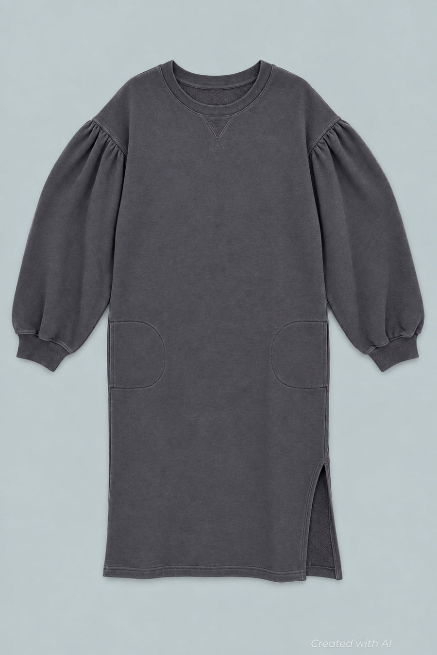 Sweatshirt Dress - Black - Dresses