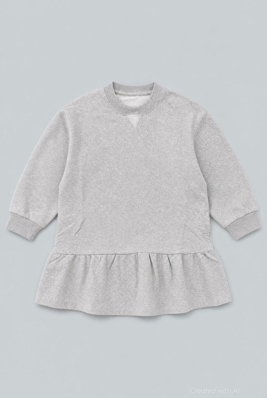Sweatshirt Dress - Heather Gray - Dresses