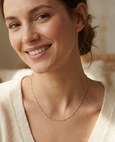 Sweet Dots - Pink - One Size - Necklace