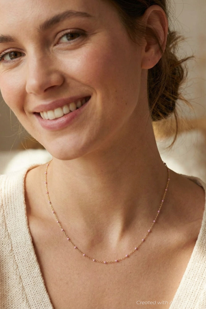 Sweet Dots - Pink - One Size - Necklace