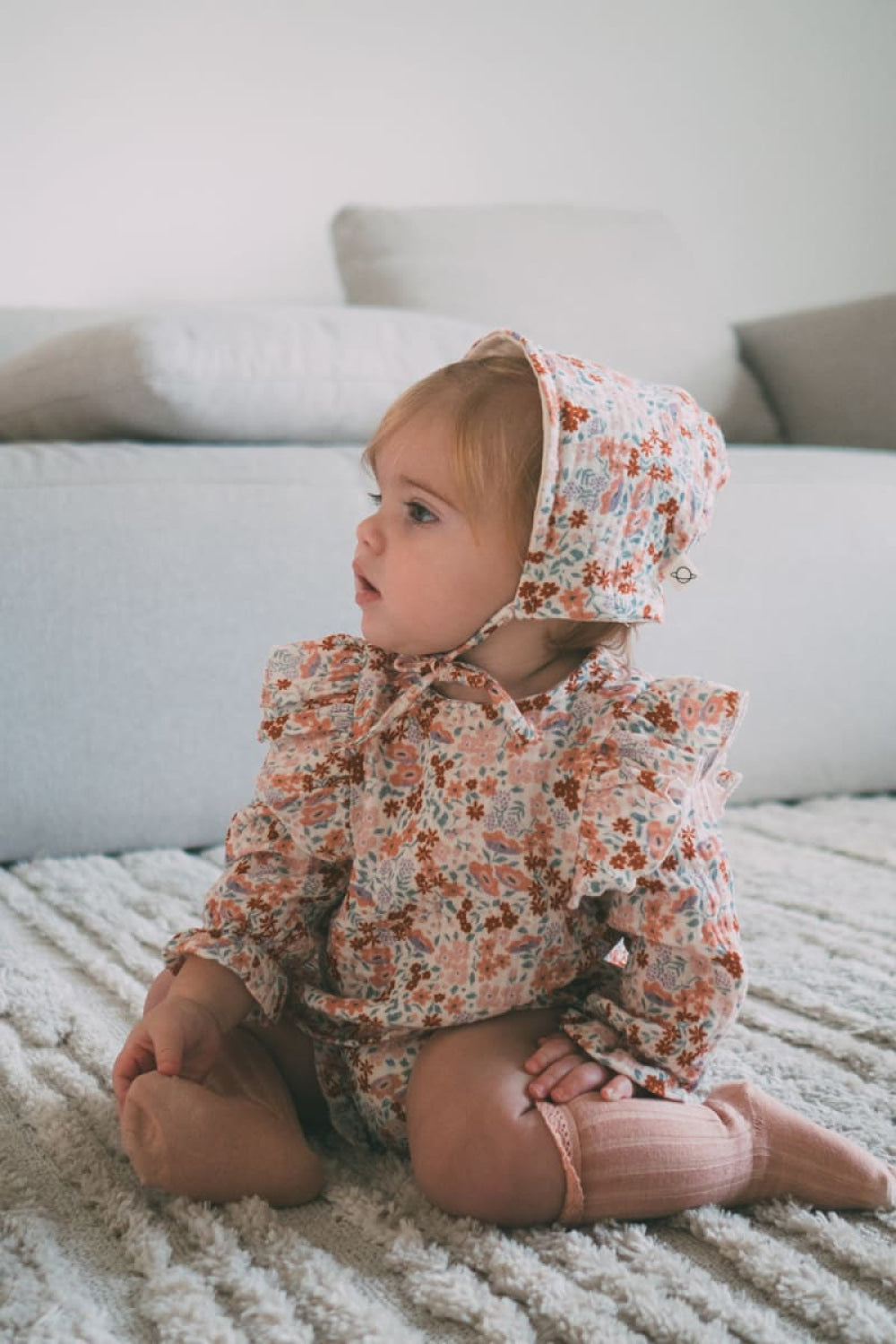 Sweet Floral Baby Blouse - Unique - 6M - Blouse