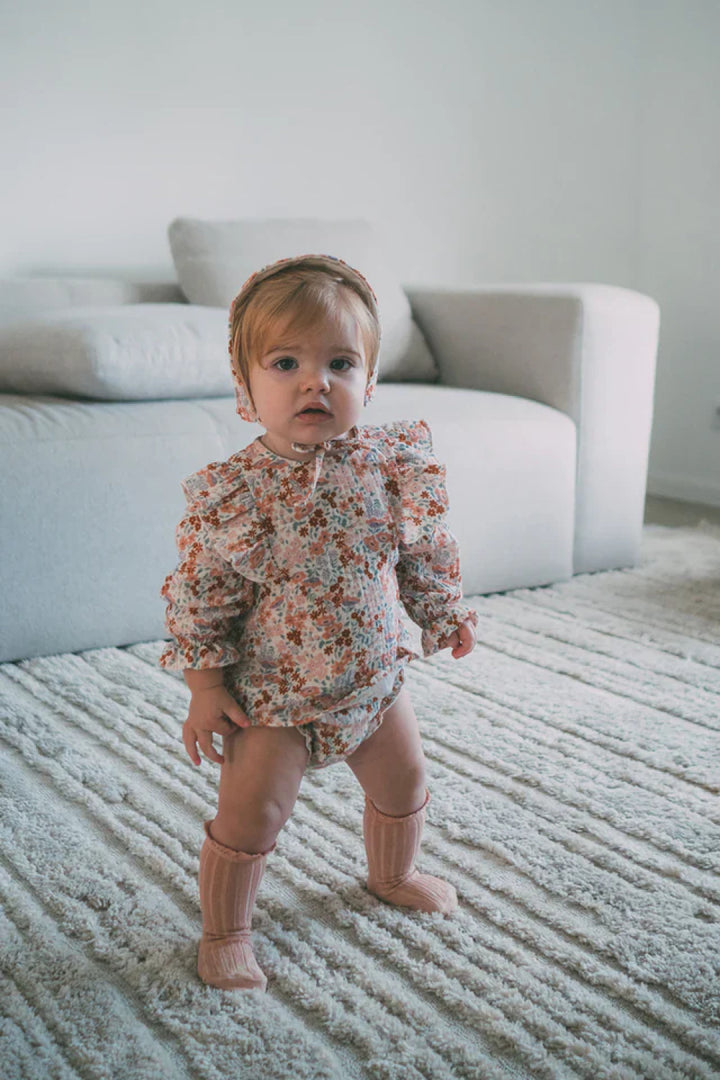 Sweet Floral Baby Blouse - Unique - 6M - Blouse