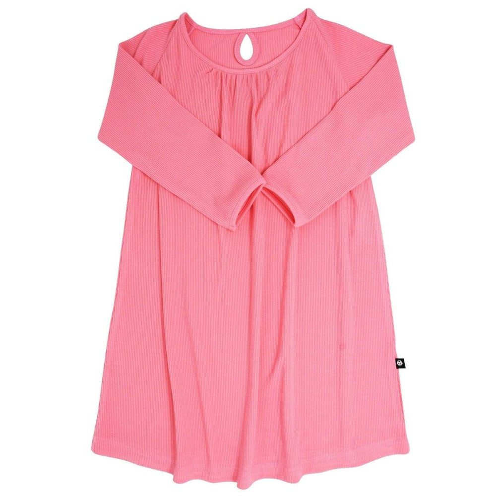 Sweetheart Dress - Geranium Pink Rib - Dresses