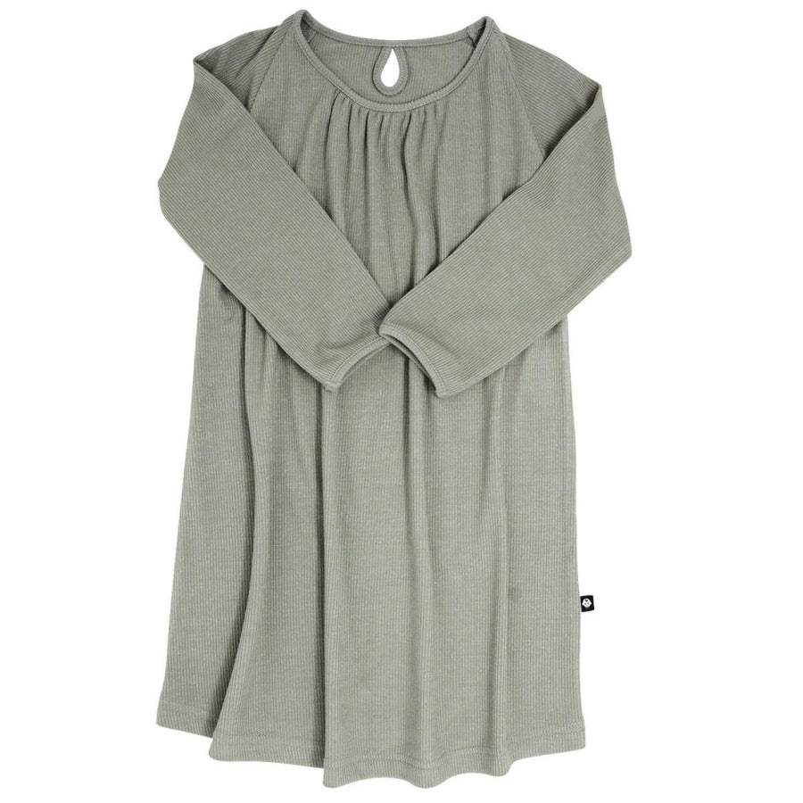 Sweetheart Dress - Olive Green Rib - Dresses