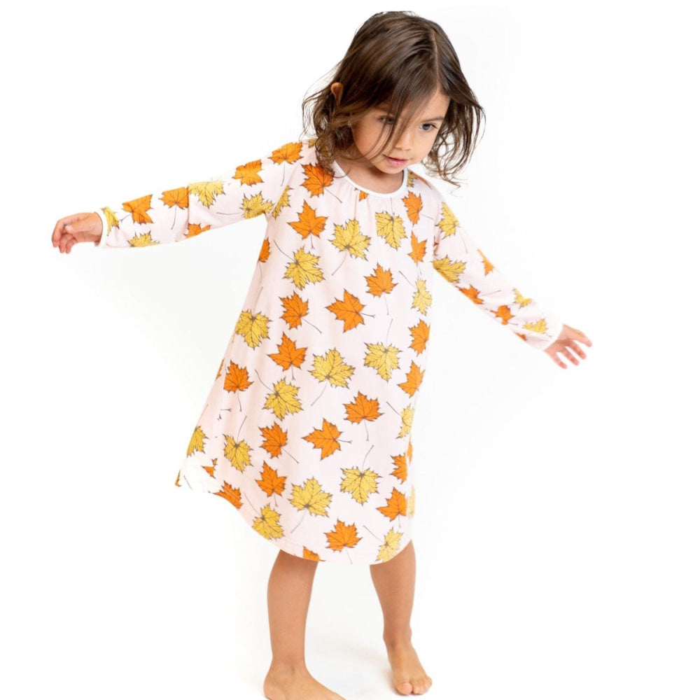 Sweetheart Dress - Pink Leaves - Dresses