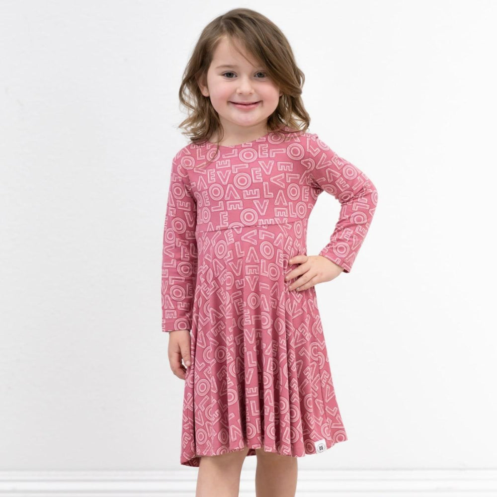 Swirly Girl Dress - All You Need Is Love French Rose - Dresses