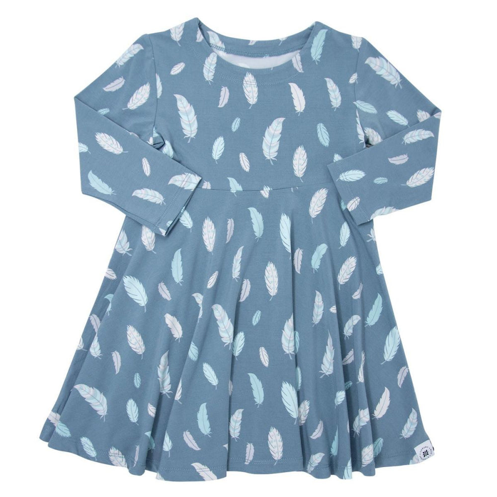 Swirly Girl Dress - Feathers - Dresses