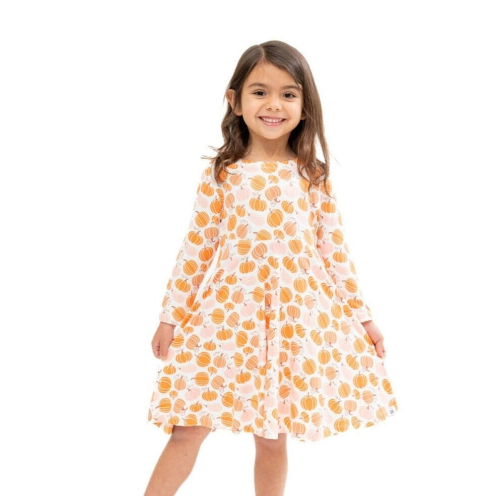 Swirly Girl Dress - Pumpkin - Dresses