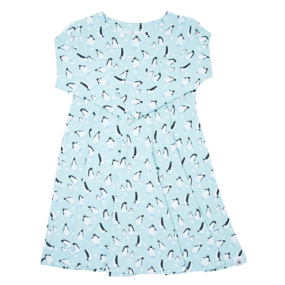Swirly Girl Dress - Silly Penguins - Dresses