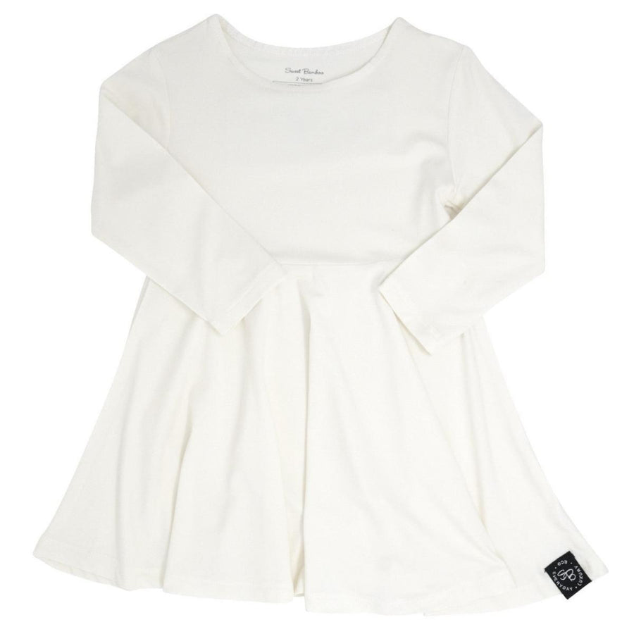 Swirly Girl Dress - Whispery White - Dresses