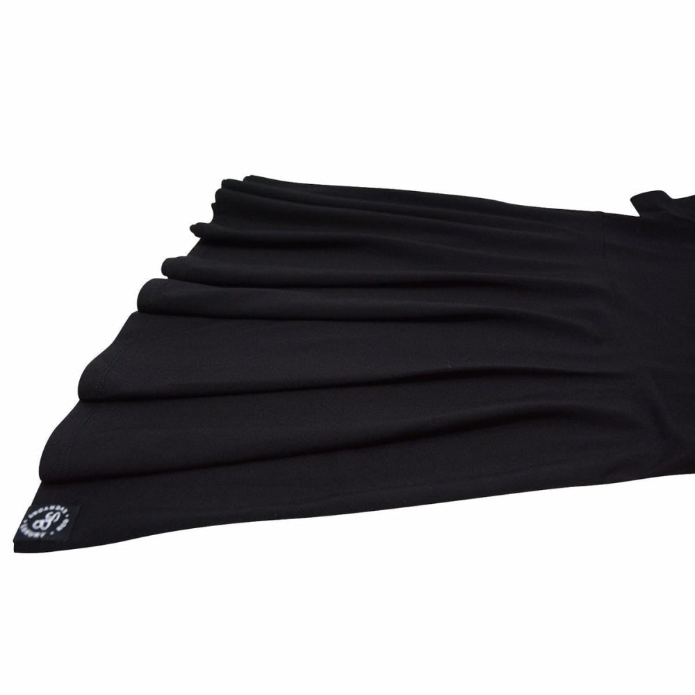 Swirly Girl Short Sleeve Dress - Blazing Black - Dresses
