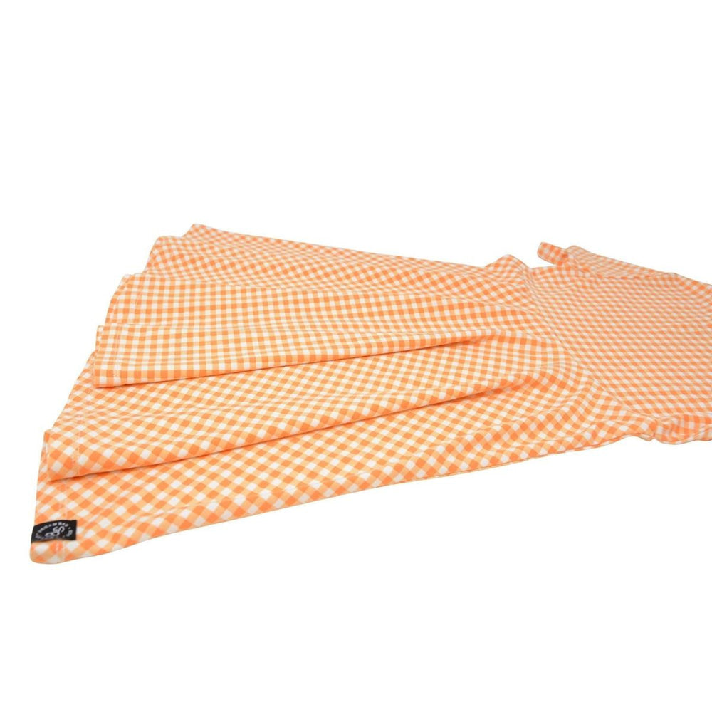 Swirly Girl Short Sleeve Dress - Gingham Orange - Dresses