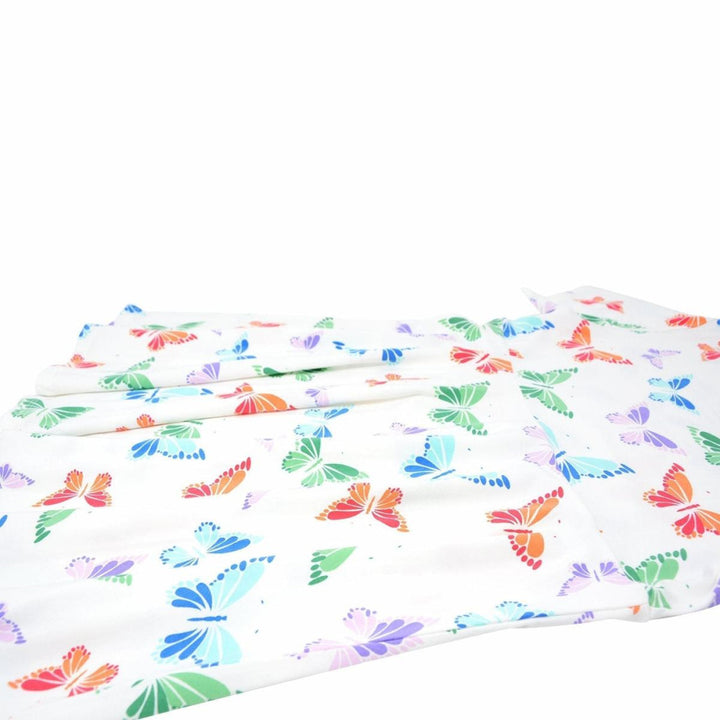 Swirly Girl Short Sleeve Dress - Rainbow Butterflies - 3-6 Months - Dresses