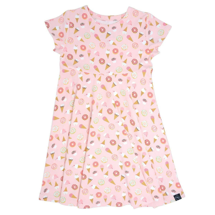 Swirly Girl Short Sleeve Dress - Sweetie - 6-12 Months - Dresses