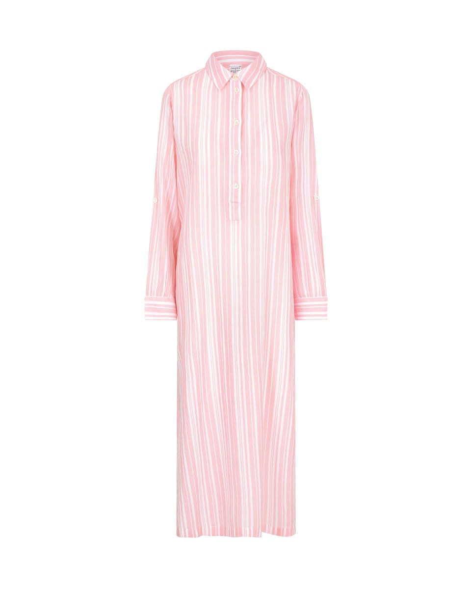 The Maxi Shirt - Fondant Pink Stripe