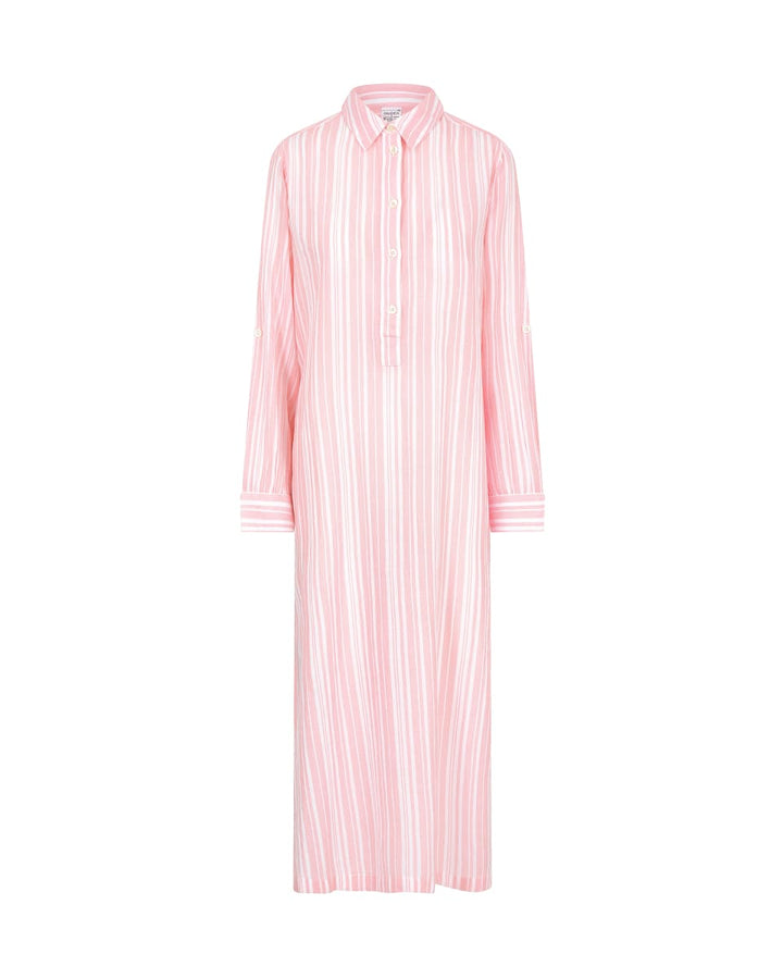The Maxi Shirt - Fondant Pink Stripe