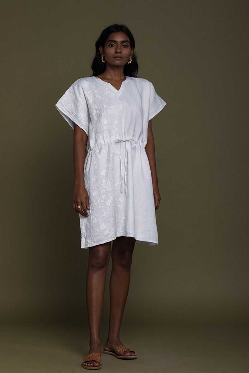 August Breeze Kaftan Dress - White