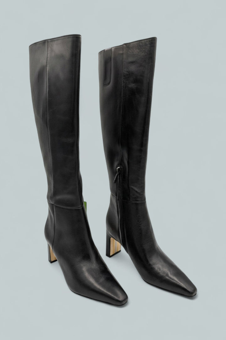 Sylvia Pointed Toe High Heel Boots - Black - 5.5 - Boots