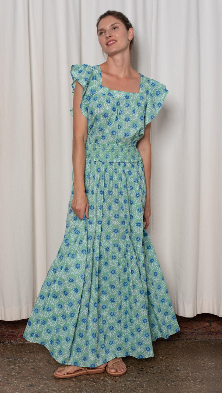 Sylvie Skirt - Green and Blue Azalea - Skirt
