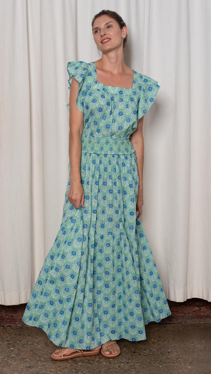 Sylvie Skirt - Green and Blue Azalea - Skirt
