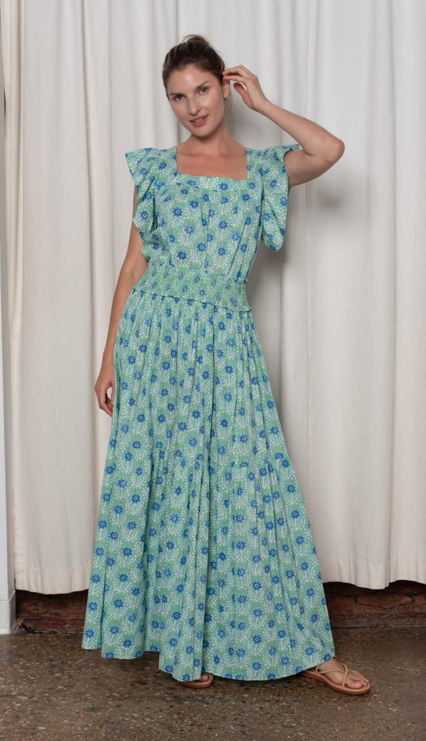 Sylvie Skirt - Green and Blue Azalea - Skirt