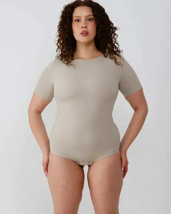 T-Shirt Bodysuit - Long - Dune - FINAL SALE - Bodysuit