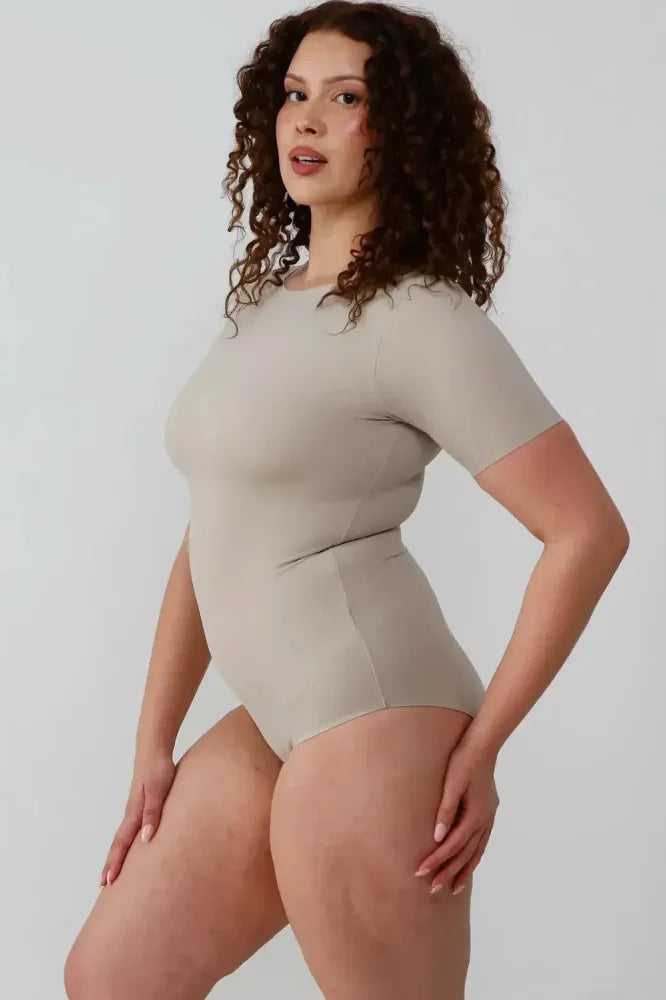 T-Shirt Bodysuit - Long - Dune - FINAL SALE - Bodysuit