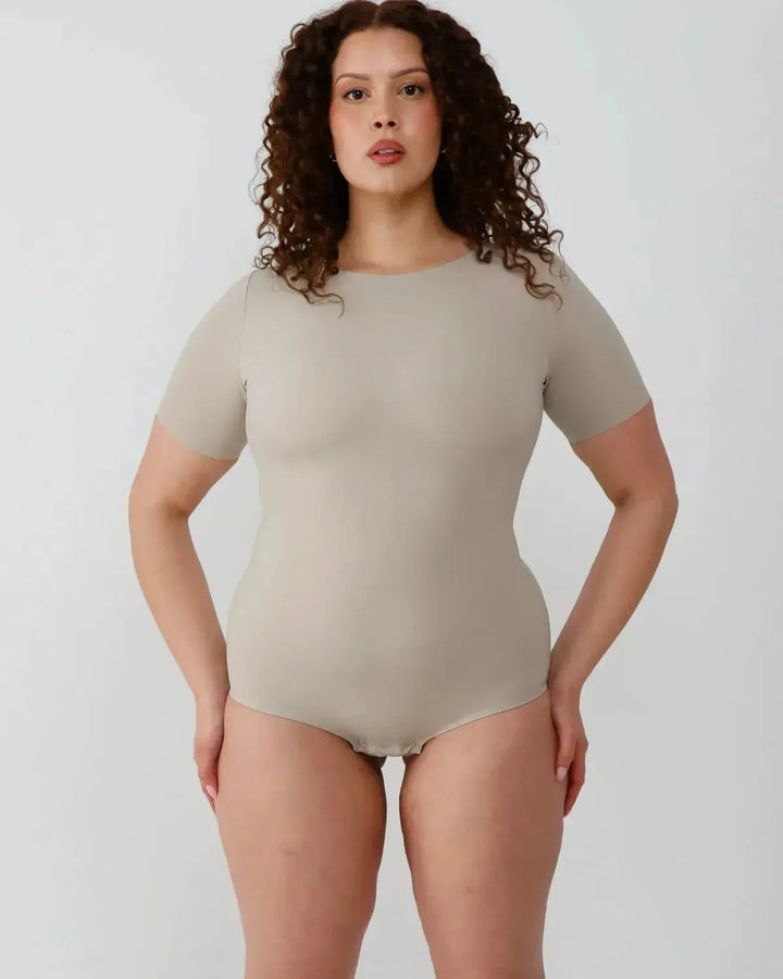 T-Shirt Bodysuit - Long - Dune - FINAL SALE - Bodysuit