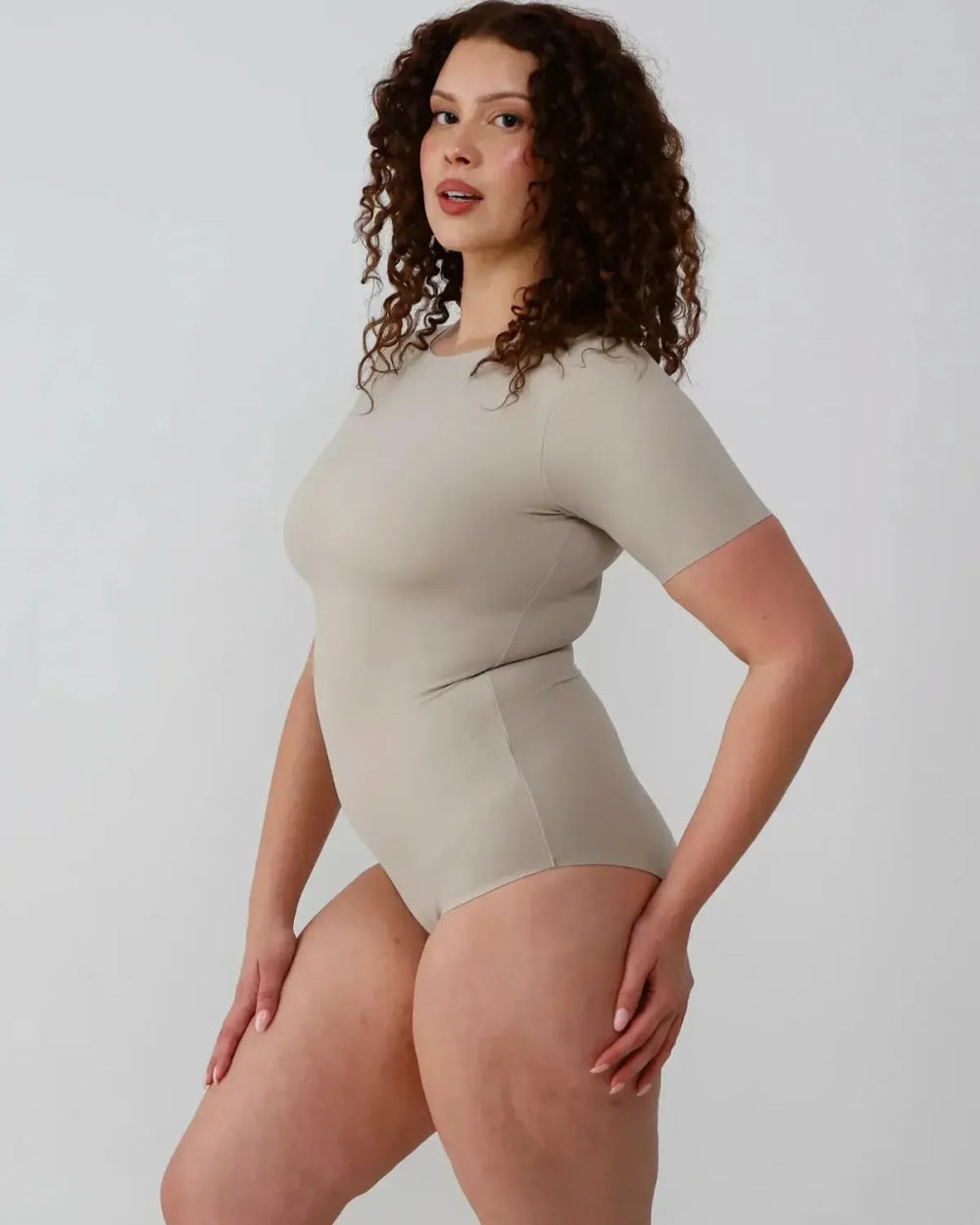 T-Shirt Bodysuit - Long - Dune - FINAL SALE - Bodysuit