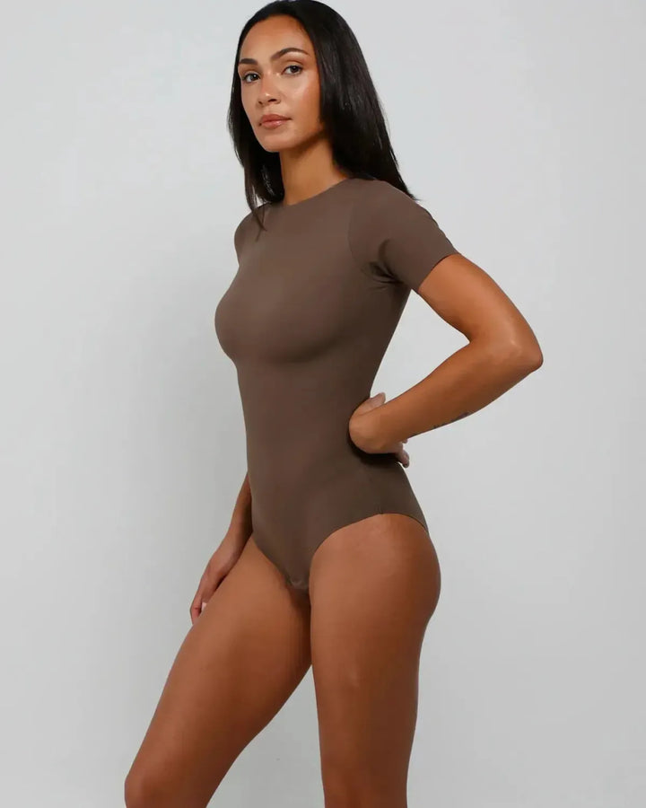 T-Shirt Bodysuit - Long - Mocha - FINAL SALE - Bodysuit