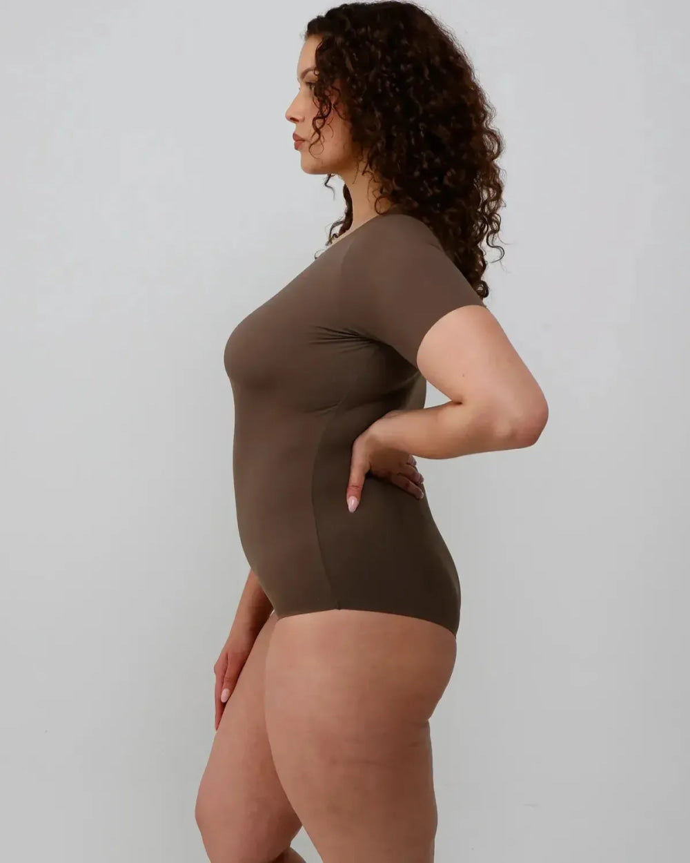 T-Shirt Bodysuit - Long - Mocha - FINAL SALE - Bodysuit