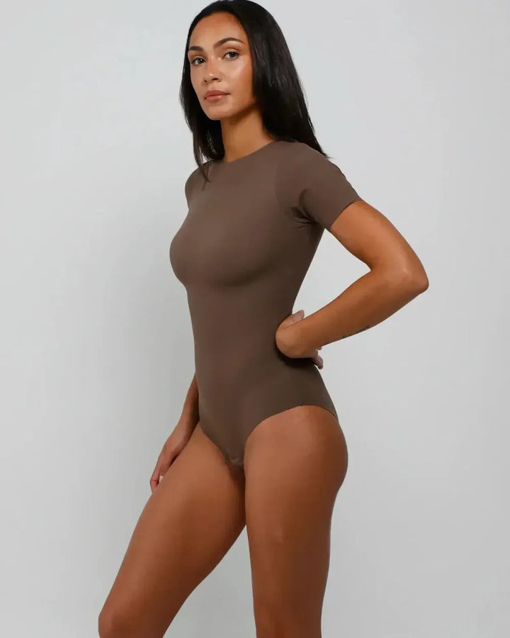 T-Shirt Bodysuit - Long - Mocha - FINAL SALE - Bodysuit