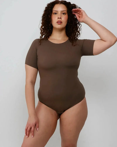 T-Shirt Bodysuit - Long - Mocha - FINAL SALE - Bodysuit